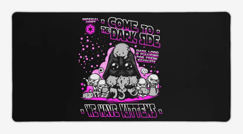 Mouse pad Gamer Negro de Tenemos gatitos