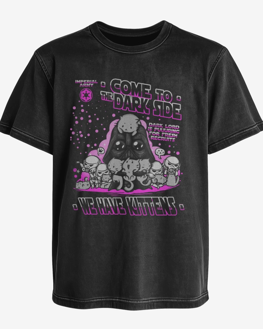 Polera desgastada Negro de Tenemos gatitos