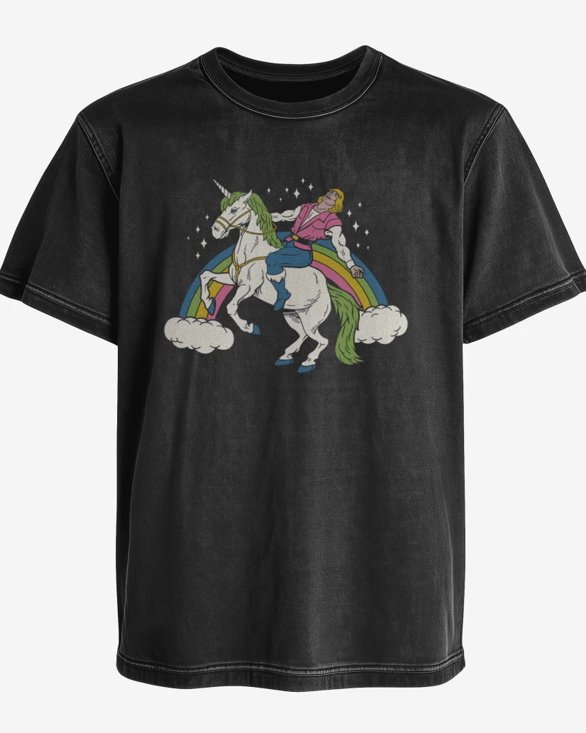 Polera desgastada Negro de She man