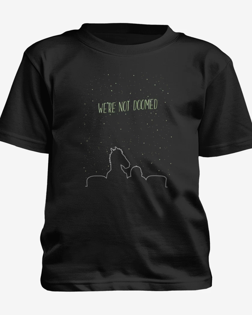 Polera de niño Negro de Bojack noche