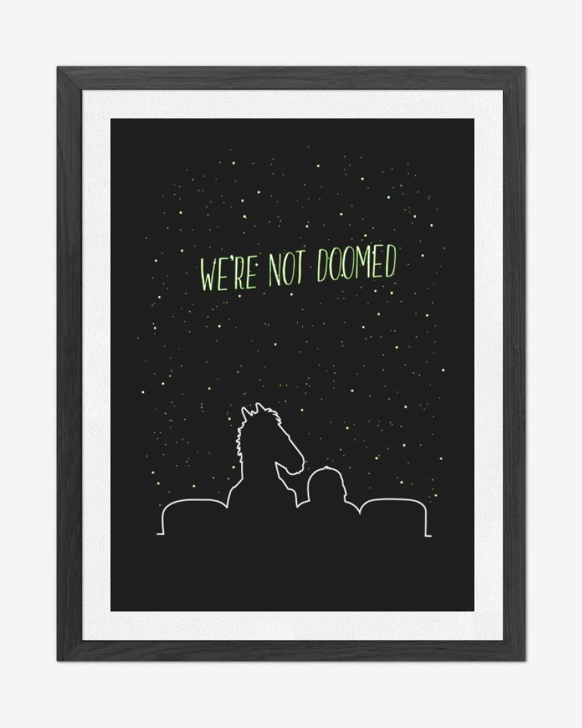 Cuadro decorativo Negro de Bojack noche