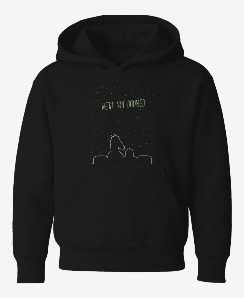 Poleron de niño Negro de Bojack noche