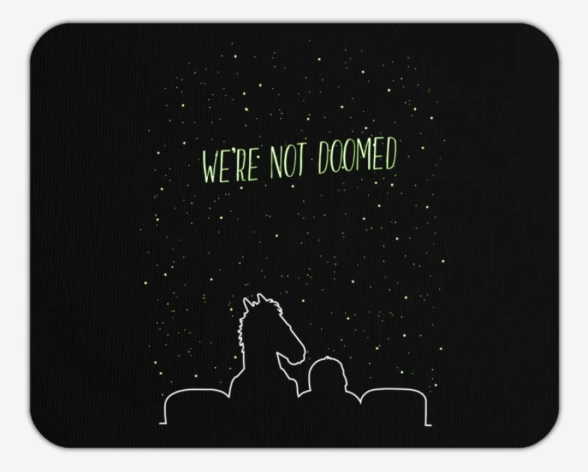 Mousepad Negro de Bojack noche