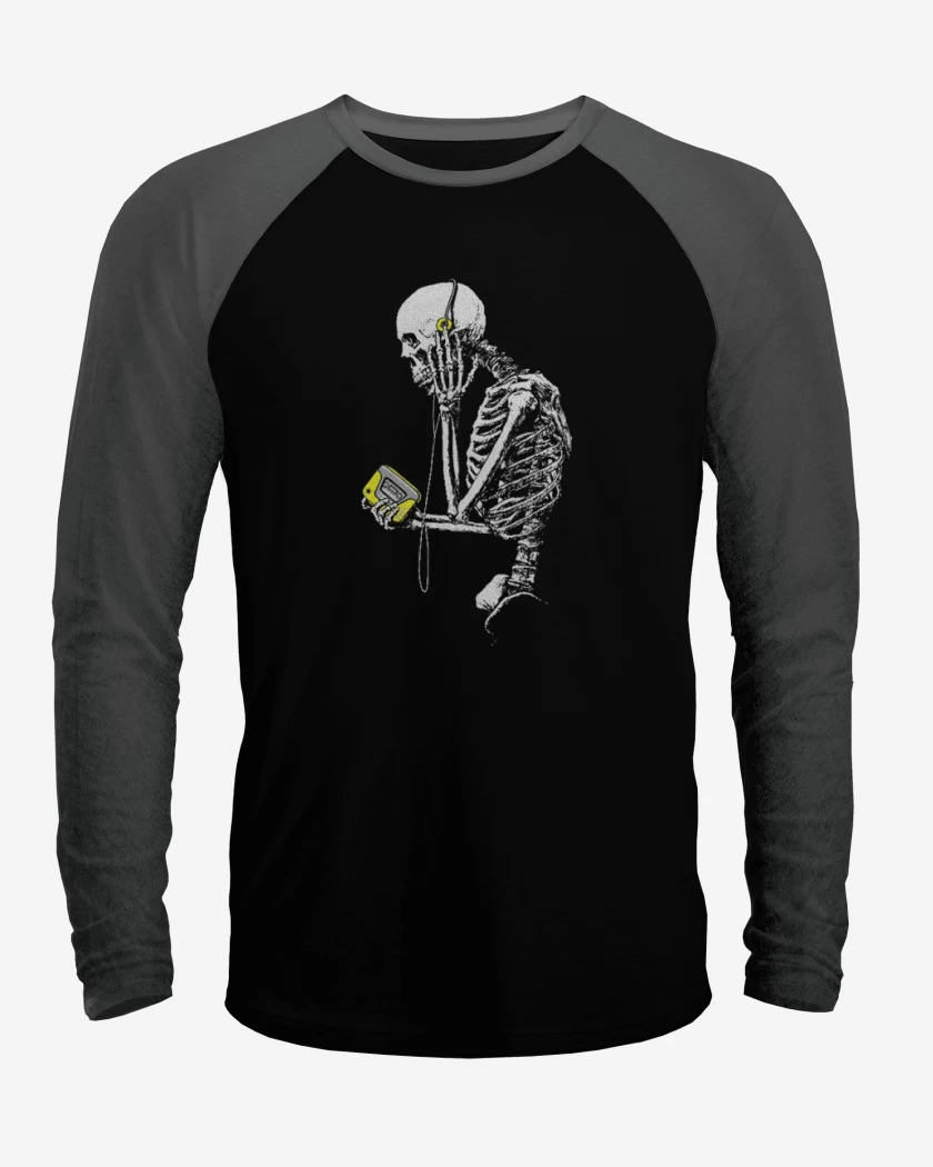 Polera Raglan Negro / Negro Heather de Musik