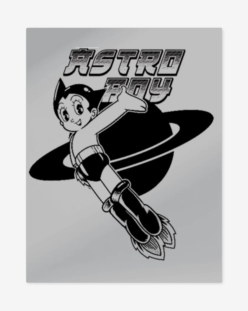 Print metalico Gris Melange de Niño astro