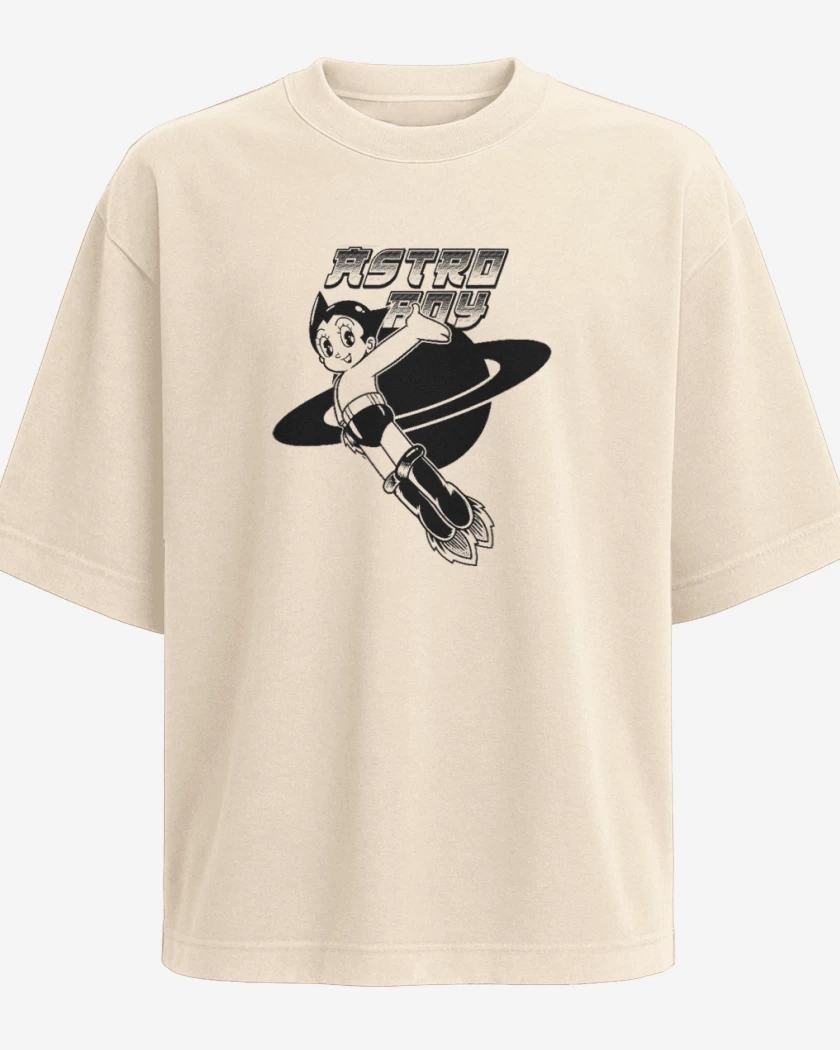 Polera Oversize Beige de Niño astro