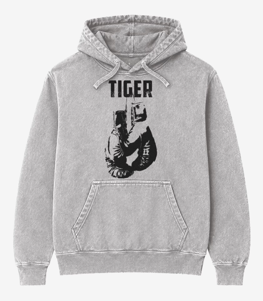 Poleron Canguro Acid Wash Gris Melange de Rocky 4