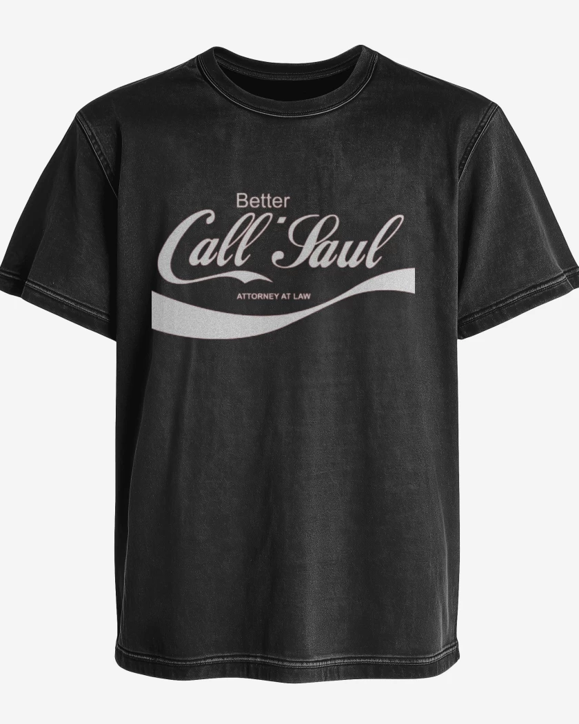 Polera desgastada Negro de Better call coke