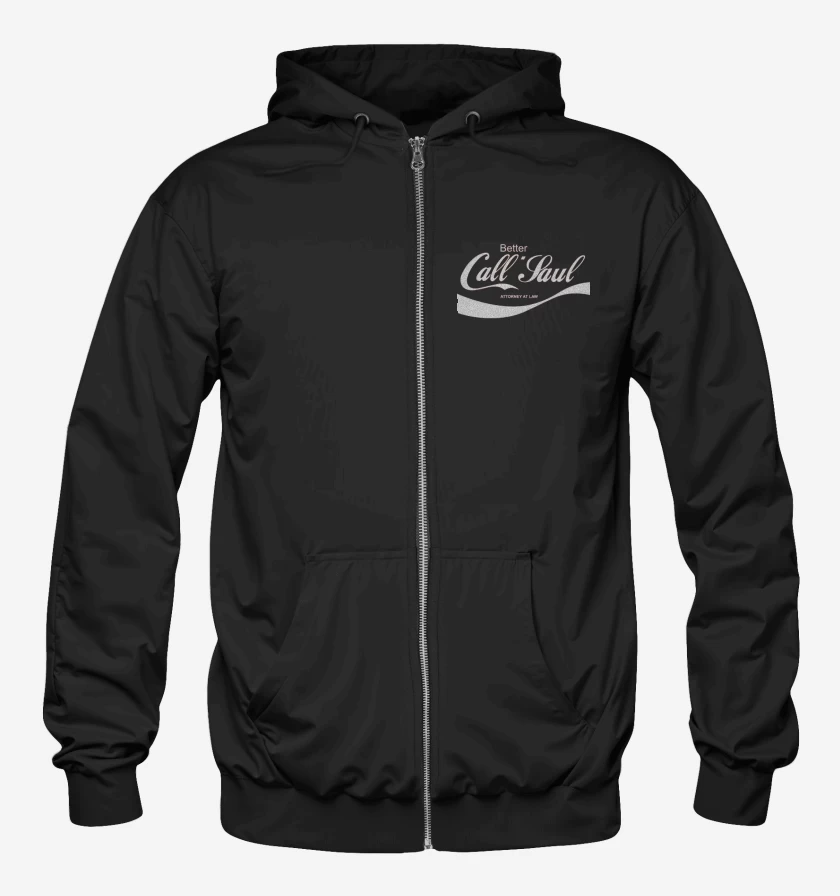 Poleron Canguro con cierre Negro de Better call coke