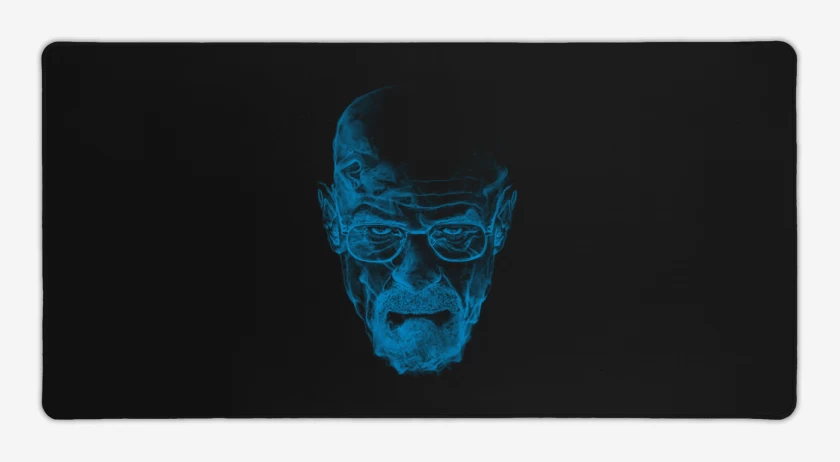 Mouse pad Gamer Negro de Walter white blue meth