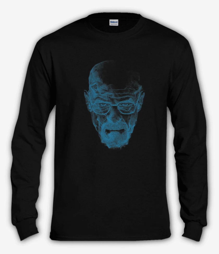 Polera manga larga Negro de Walter white blue meth