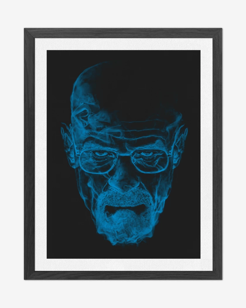 Cuadro decorativo Negro de Walter white blue meth
