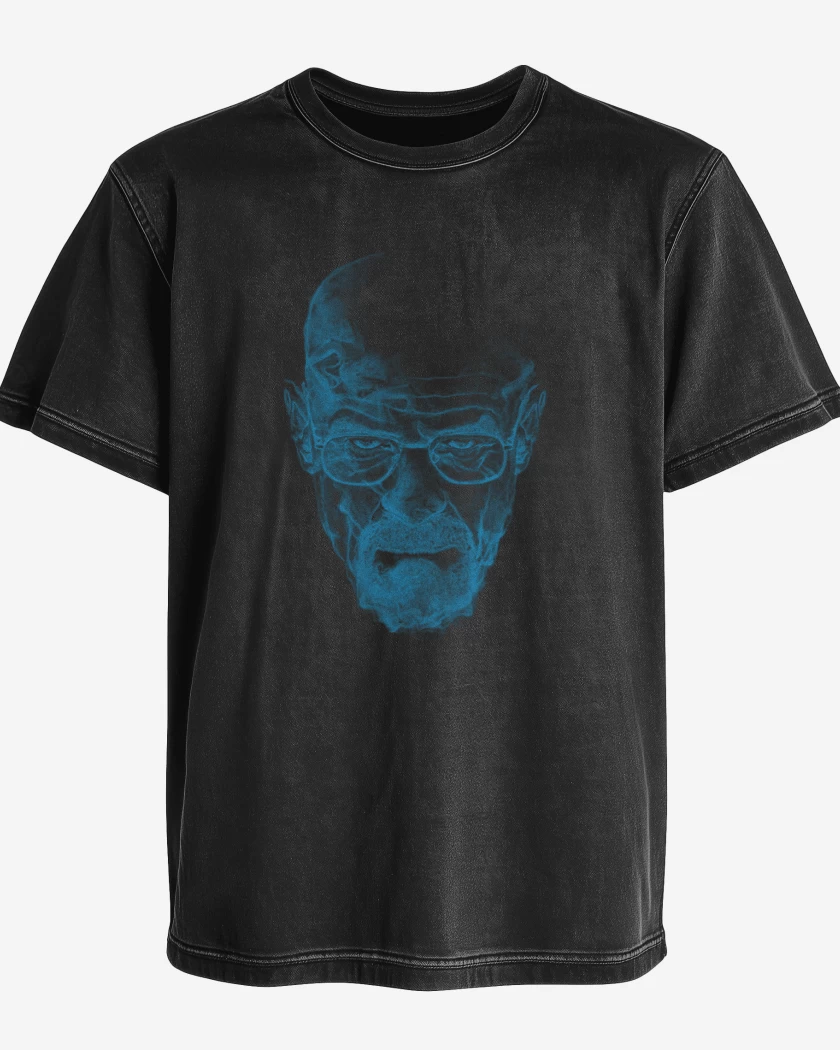 Polera desgastada Walter white blue meth