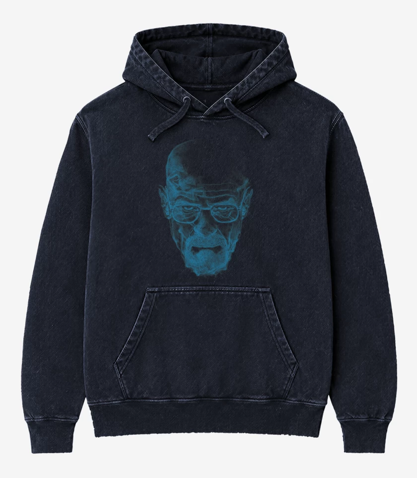 Poleron Canguro Acid Wash Azul Marino de Walter white blue meth