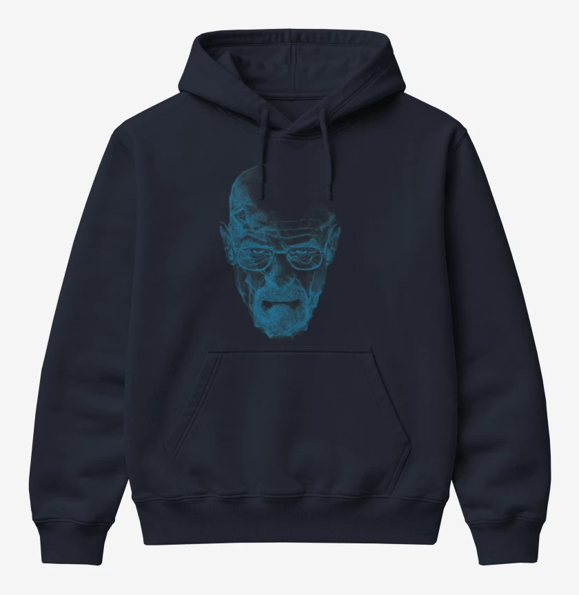 Poleron Canguro básico Azul Marino de Walter white blue meth