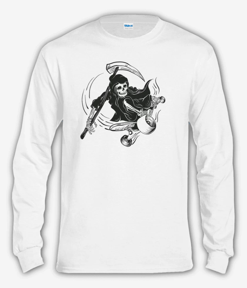 Polera manga larga Blanco de MUERTE SKATE 