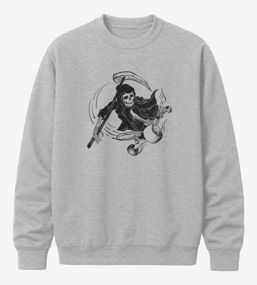 Poleron polo Gris Melange de MUERTE SKATE 