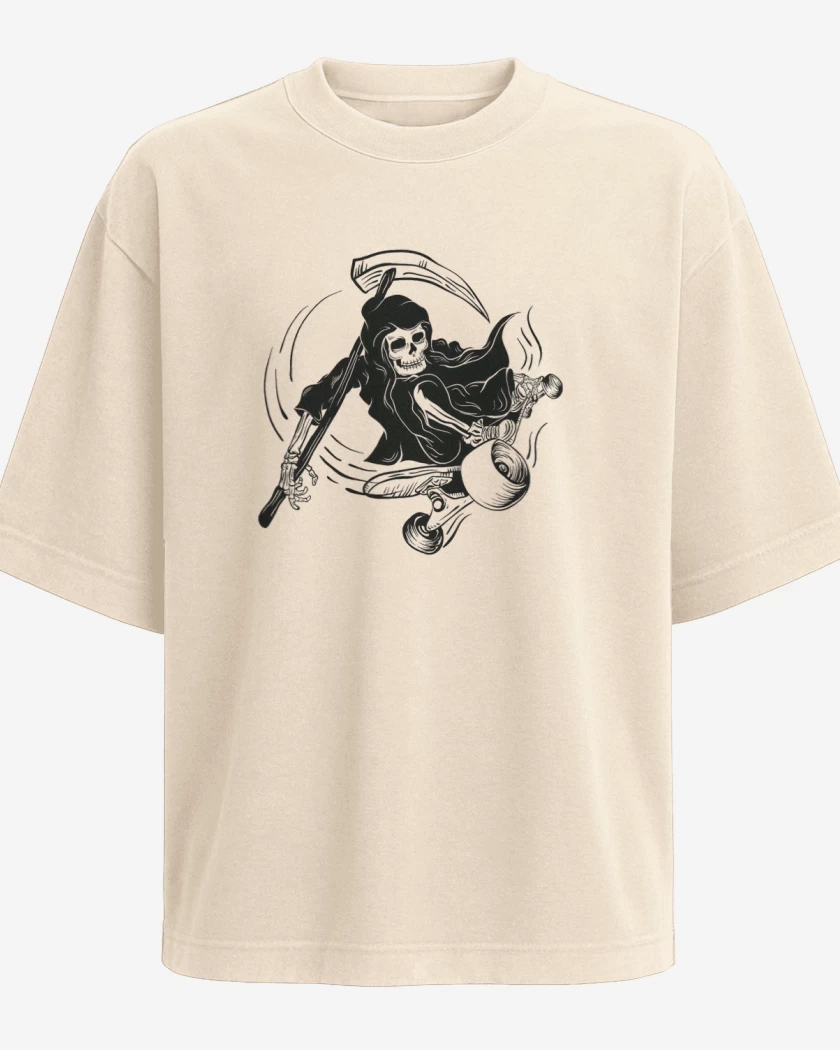 Polera Oversize Beige de MUERTE SKATE 