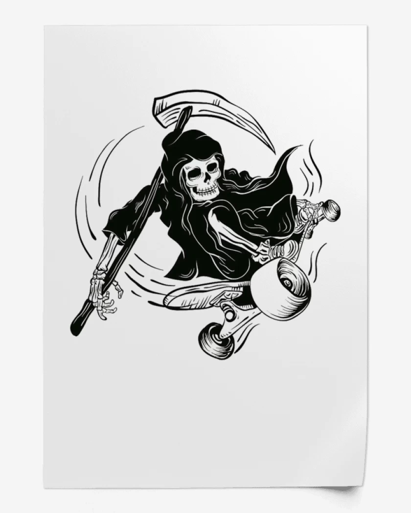 Print Blanco de MUERTE SKATE 