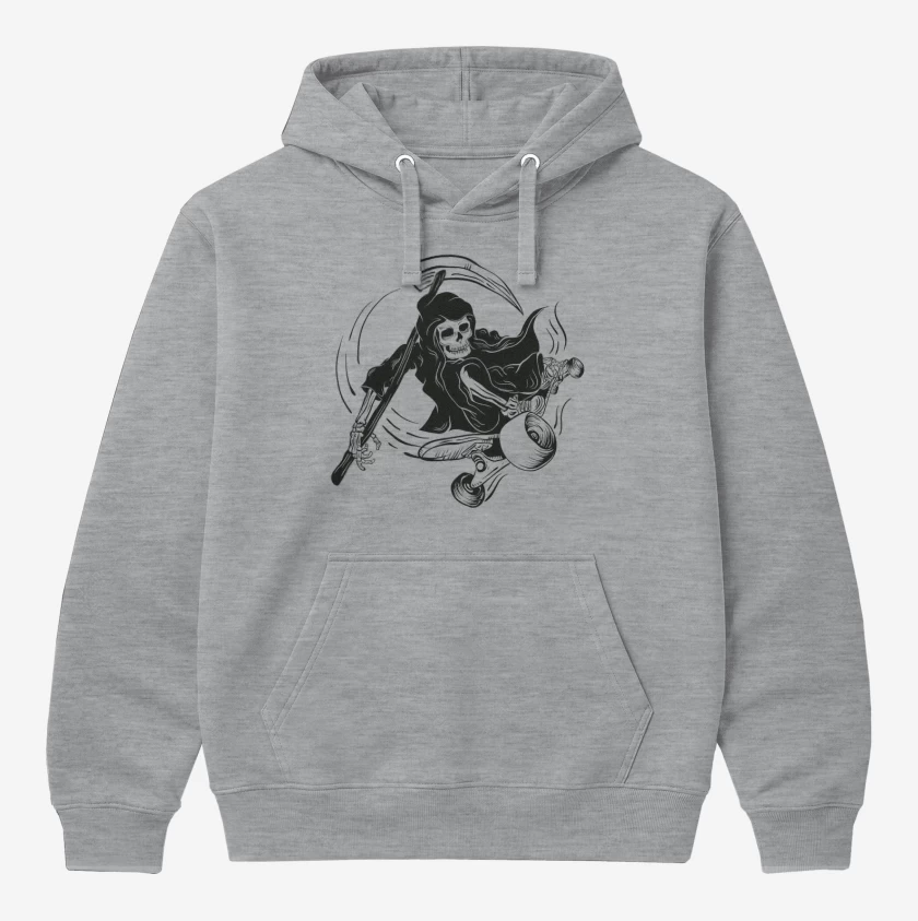 Polerón Canguro Gris Melange de MUERTE SKATE 