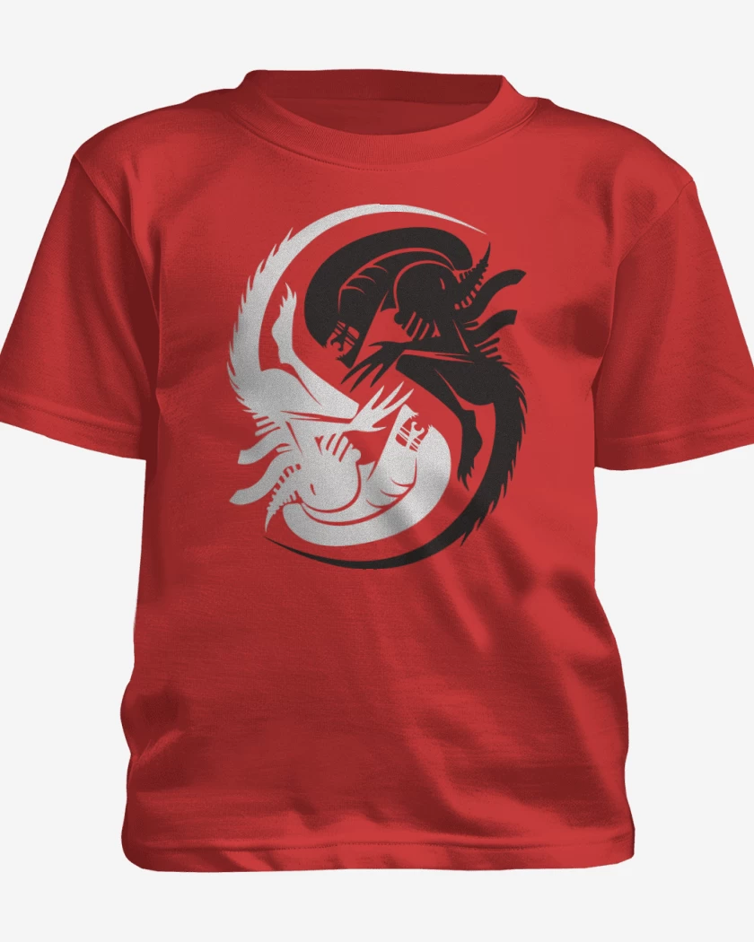 Polera de niño Rojo de Alien - Yin Yang