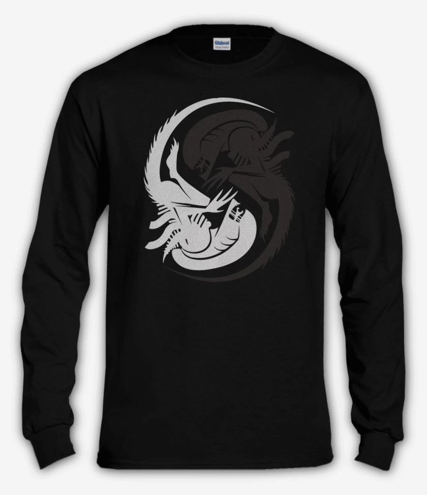 Polera manga larga Negro de Alien - Yin Yang