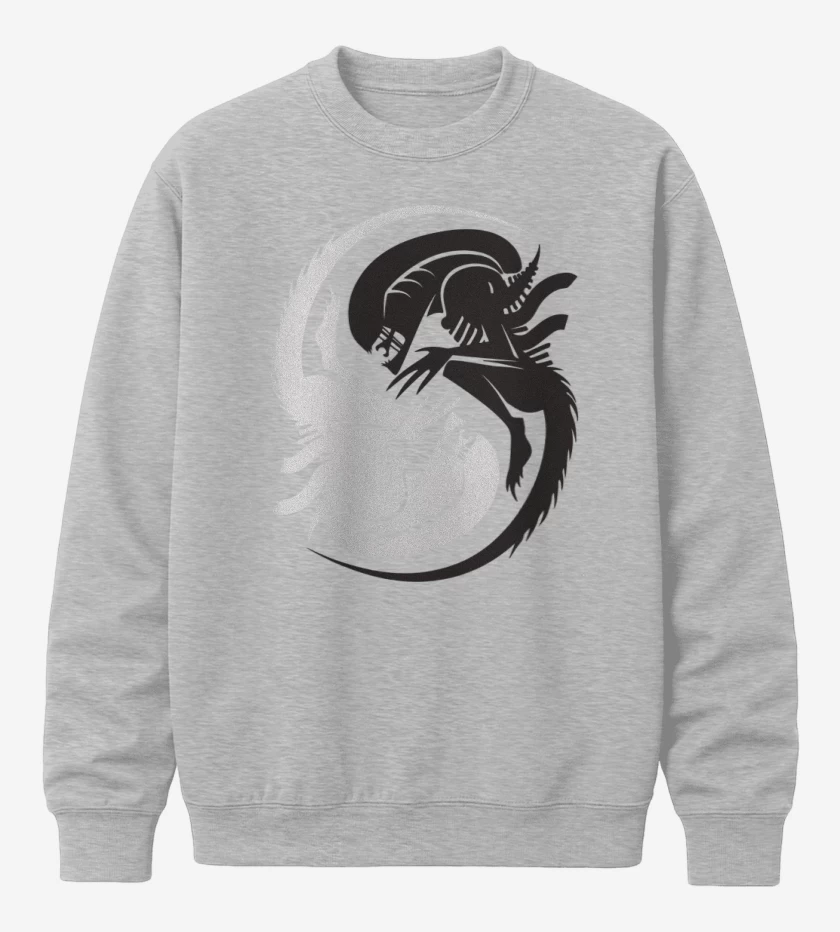 Poleron polo Gris Melange de Alien - Yin Yang