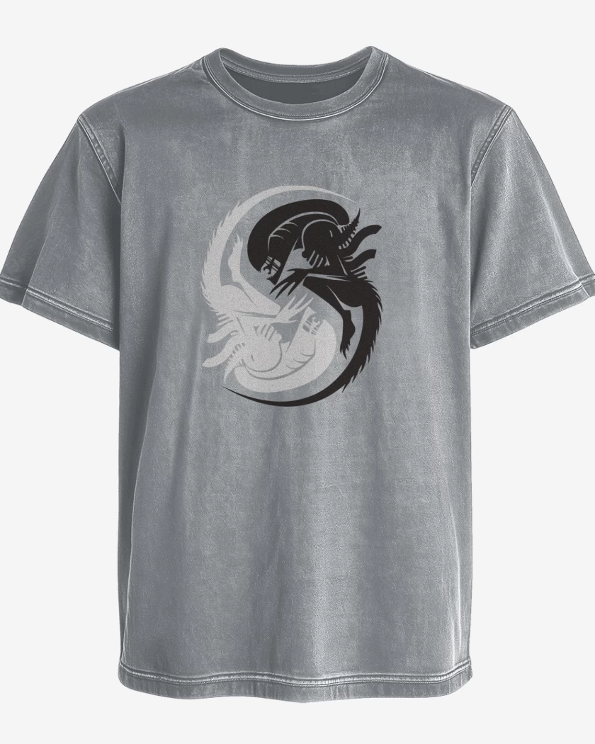 Polera desgastada Alien - Yin Yang