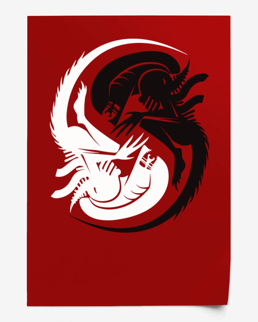 Print Rojo de Alien - Yin Yang