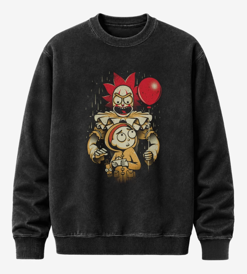 Poleron Polo Acid Wash Negro de Pennyrick