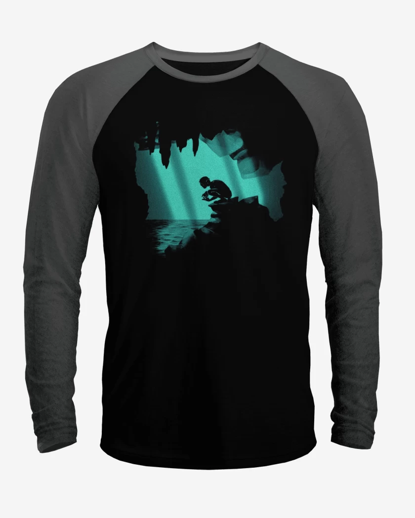 Polera Raglan Negro / Negro Heather de Gollum