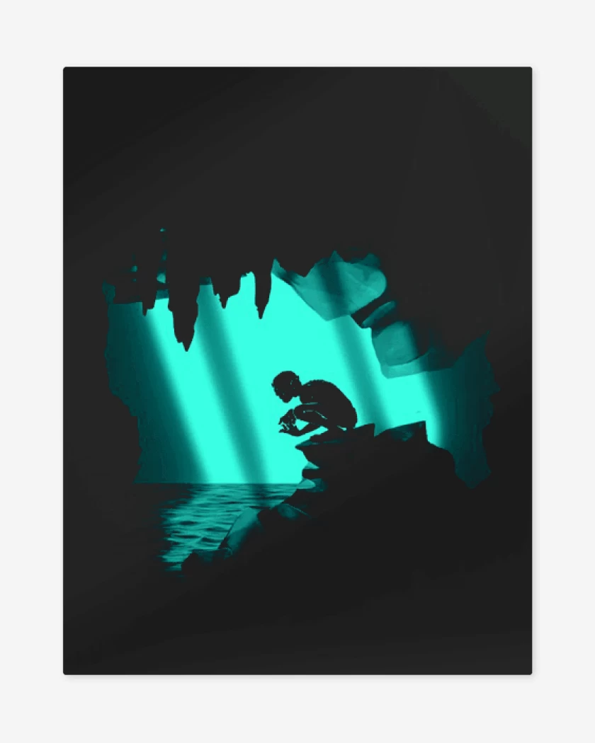 Print metalico Negro de Gollum