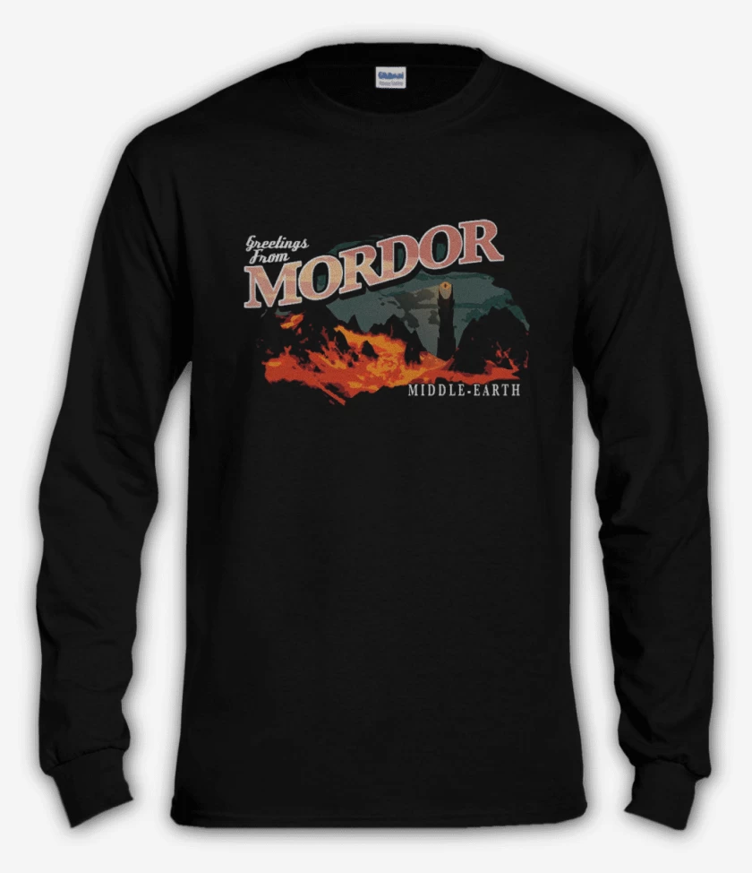 Polera manga larga Negro de Home Mordor