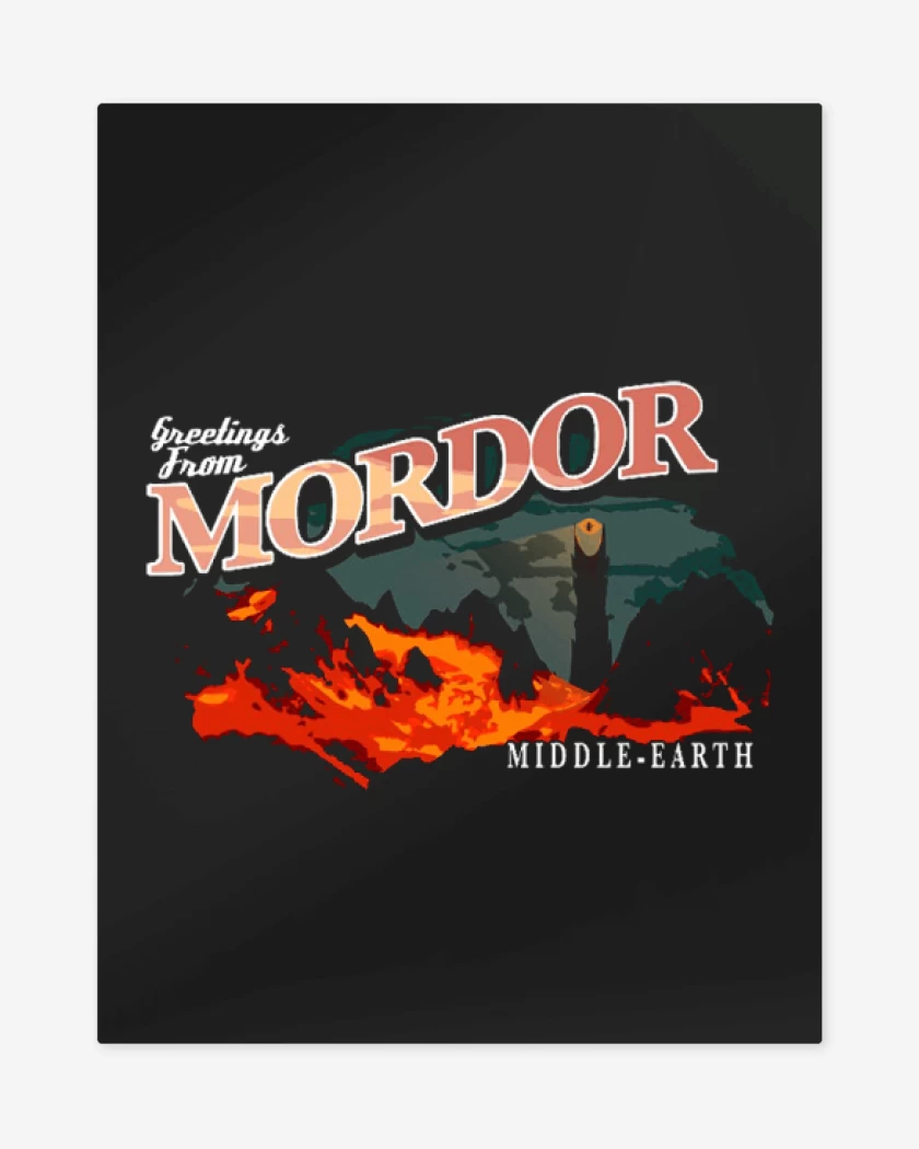 Print metalico Negro de Home Mordor