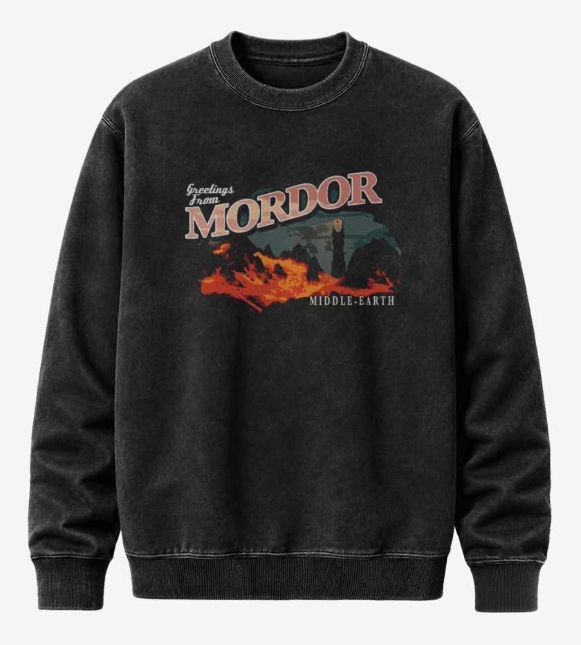 Poleron Polo Acid Wash Negro de Home Mordor