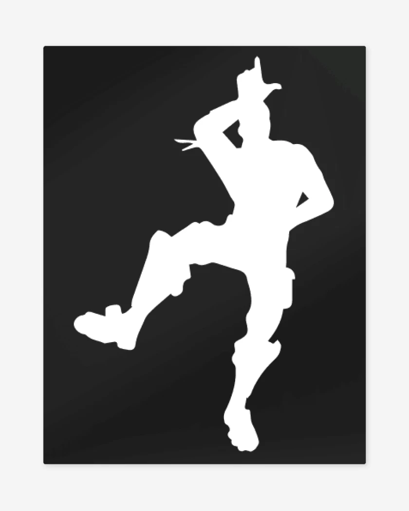 Print metalico Negro de Fortnite 2 
