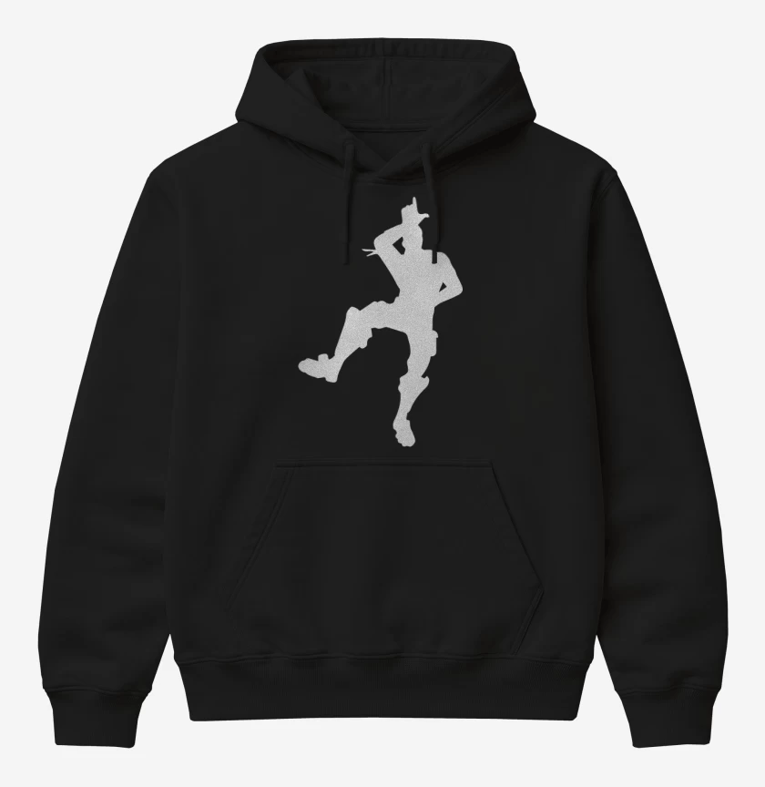 Poleron Canguro básico Negro de Fortnite 2 