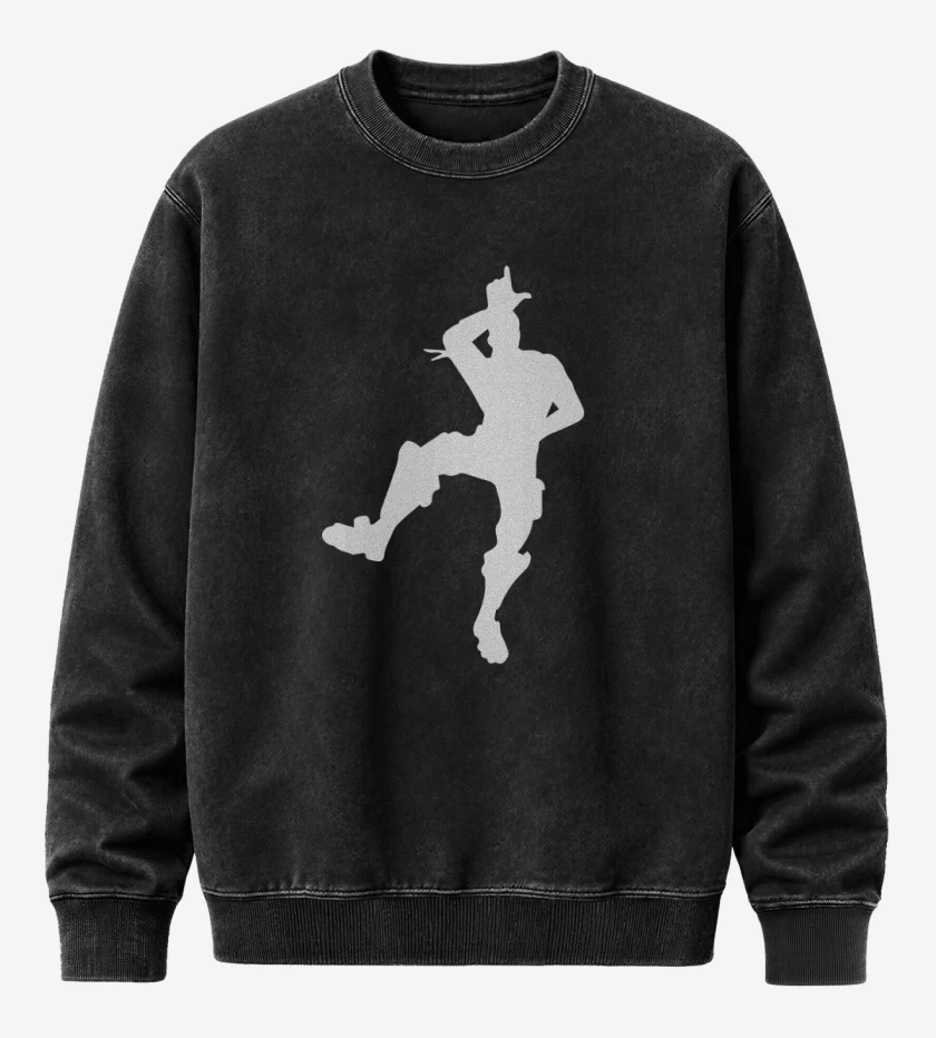 Poleron Polo Acid Wash Negro de Fortnite 2 
