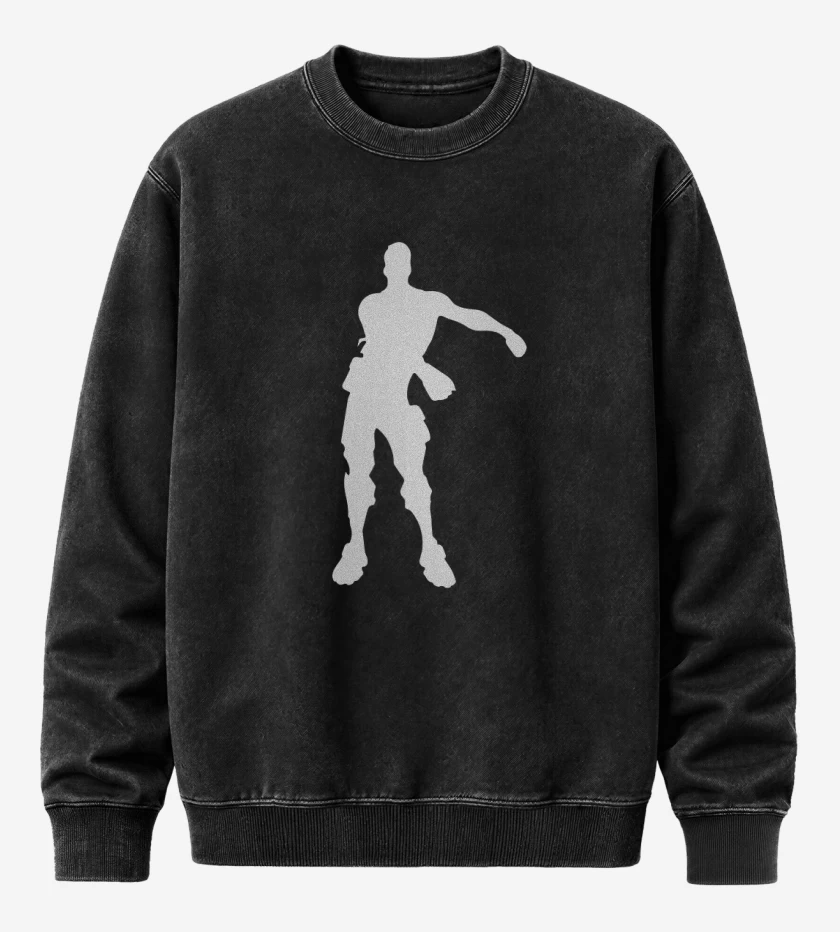Poleron Polo Acid Wash Negro de Fortnite 3