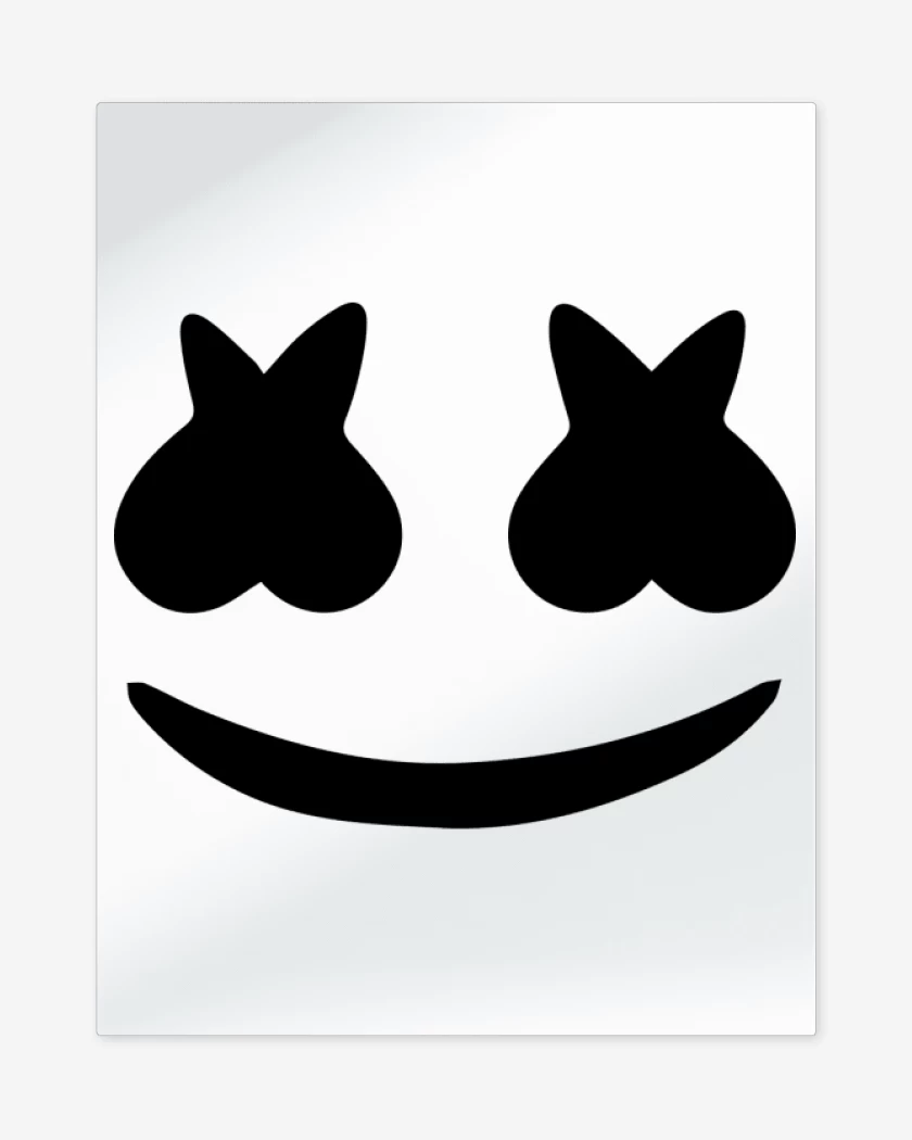 Print metalico Blanco de Marshmallow