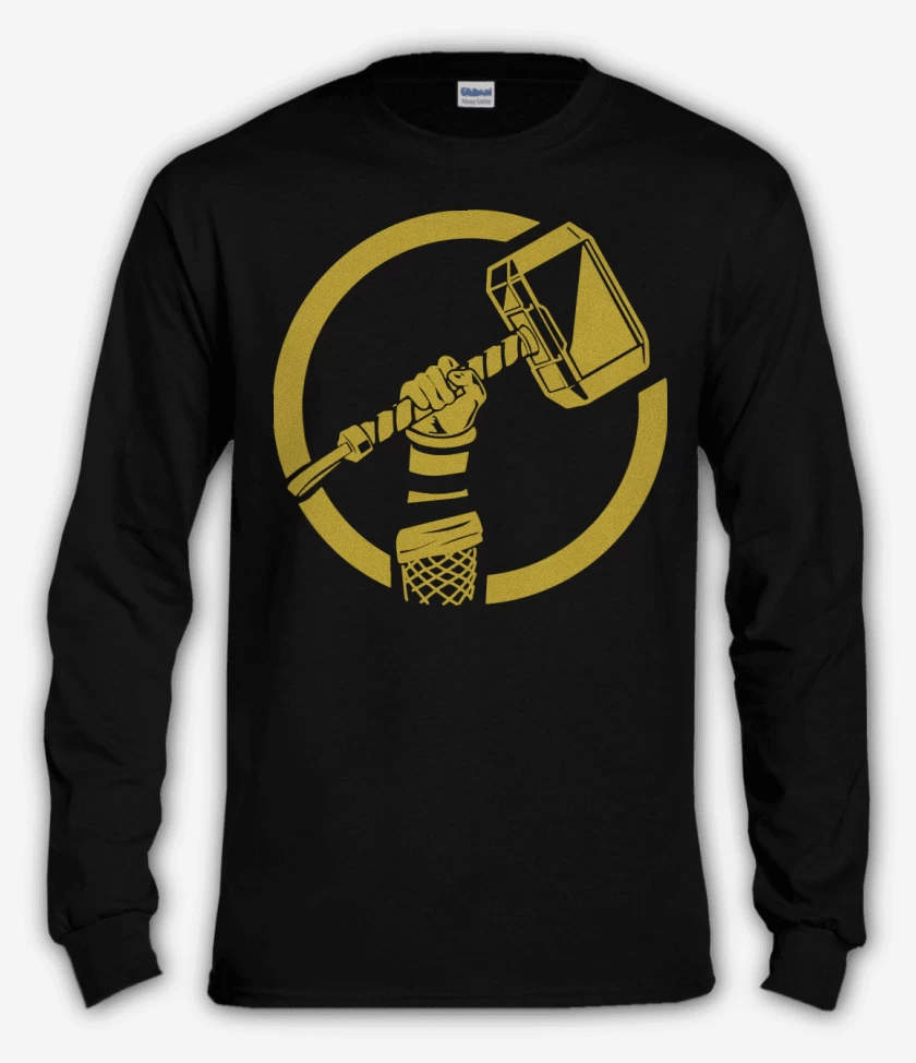 Polera manga larga Negro de Thor - Mjolnir
