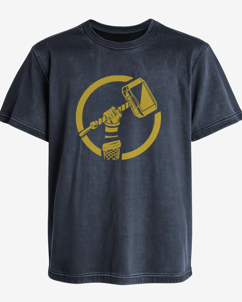 Polera desgastada Azul Marino de Thor - Mjolnir