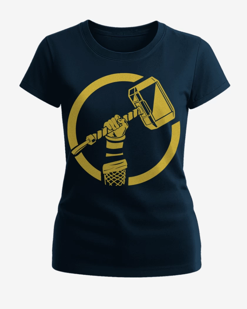Polera de Mujer Azul Marino de Thor - Mjolnir