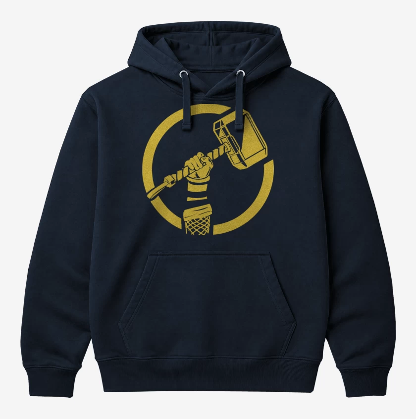 Polerón Canguro Azul Marino de Thor - Mjolnir