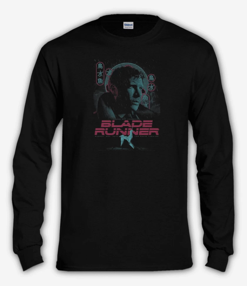 Polera manga larga Negro de Blade runner
