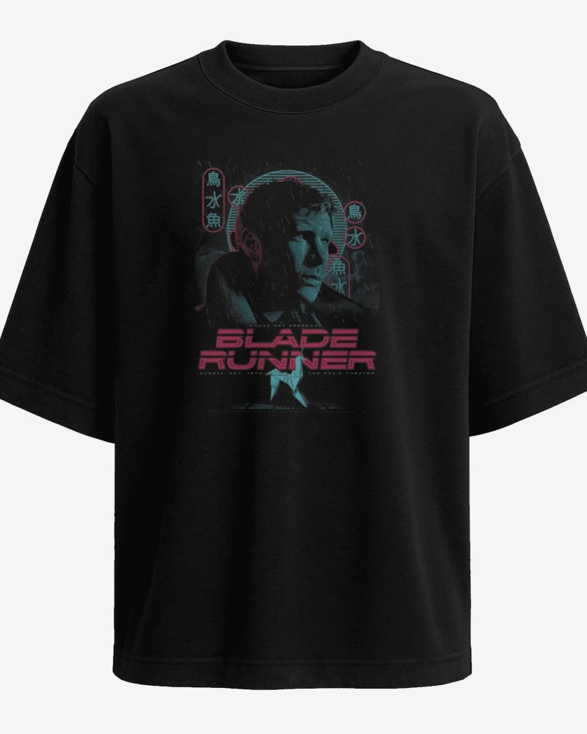 Polera Oversize Negro de Blade runner