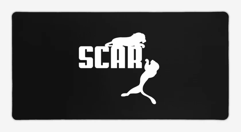 Mouse pad Gamer Negro de Scar