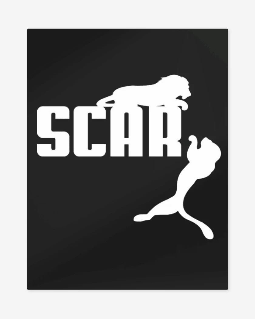 Print metalico Negro de Scar