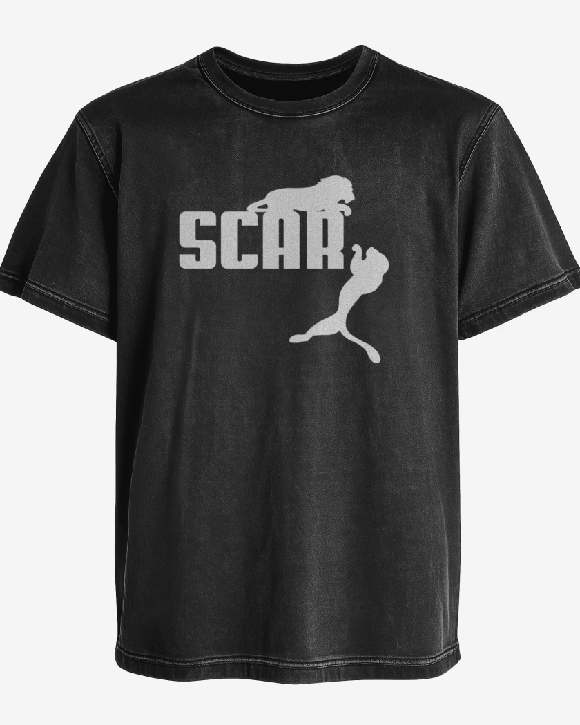 Polera desgastada Negro de Scar
