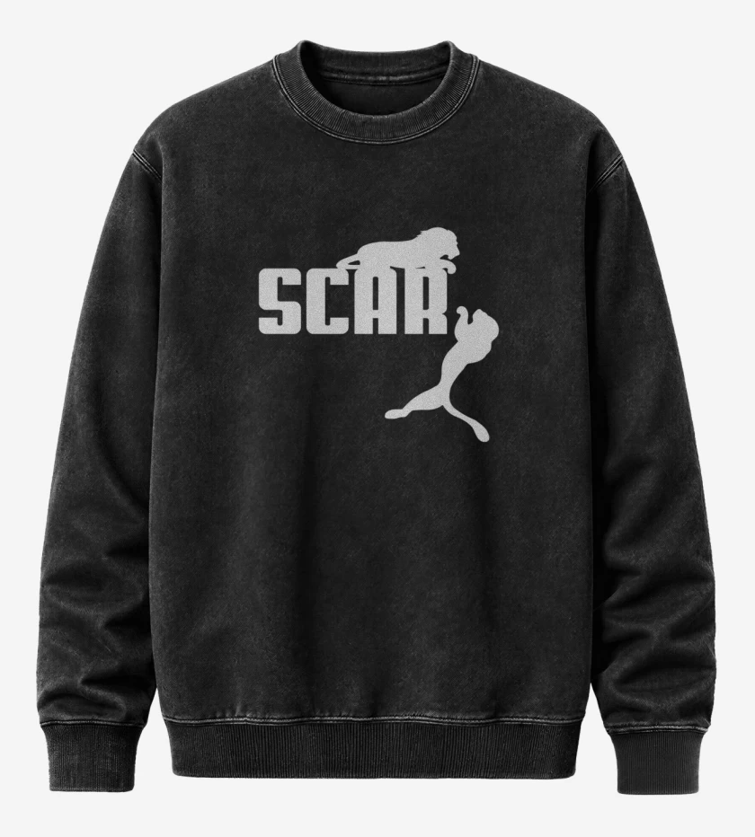 Poleron Polo Acid Wash Negro de Scar
